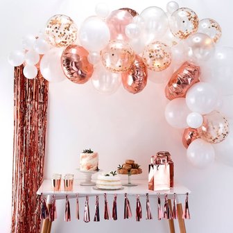 Arche de ballons rose gold