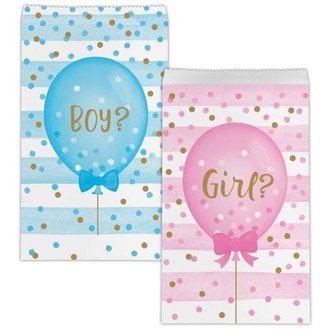 Sachets cadeaux r&eacute;v&eacute;lation ballons