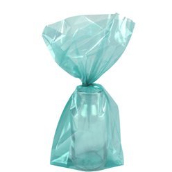 Sachets cadeaux plastique bleus-verts