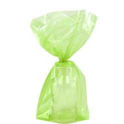 Sachets cadeaux plastique vert lime