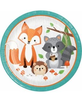 Assiettes Animaux de la for&ecirc;t 