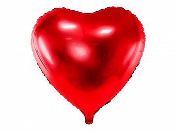 Ballon alu 45 cm coeur rouge