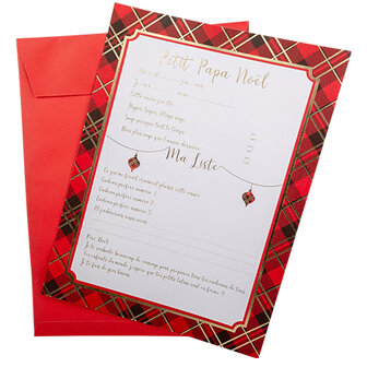 Lettre au p&egrave;re no&euml;l Tartan