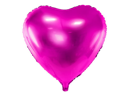 Ballon alu coeur Fuchsia