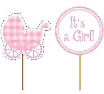 Cupcakes toppers &#039;&#039;Baby girl&#039;&#039;