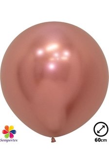 1 Ballon latex &#039;&#039;Reflex Rose Gold&#039;&#039; 60cm