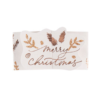 Ronds de serviettes &#039;&#039;Merry Christmas rose gold&#039;&#039;