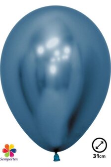 50 Ballons latex &#039;&#039;Reflex Blue&#039;&#039; 31 cm 