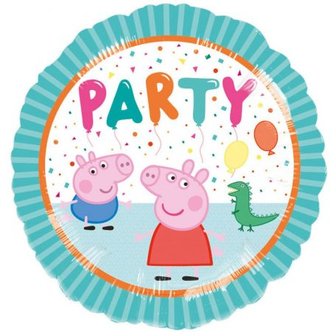 Ballon alu 45cm Peppa pig George &amp; Dino