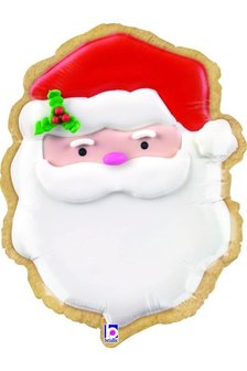 Ballon alu &#039;&#039;Biscuit P&egrave;re No&euml;l&#039;&#039;