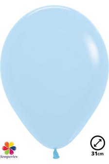 50 Ballons latex &#039;&#039;Pastel matte blue&#039;&#039; 31 cm 