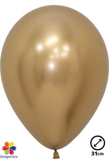 50 Ballons latex &#039;&#039;Reflex gold&#039;&#039; 31cm