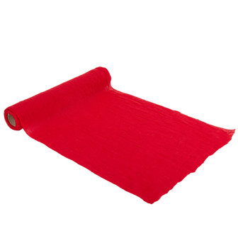 Chemin de table Mousseline Rouge