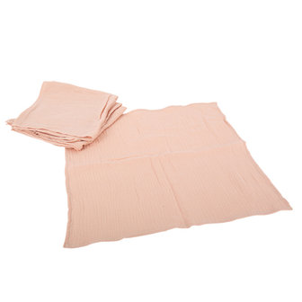 4 Serviettes Gaze coton &#039;&#039;Vieux Rose&#039;&#039;