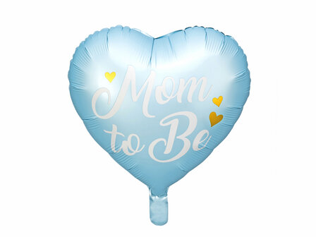 Ballon alu coeur bleu &#039;&#039;Mom to be&#039;&#039;