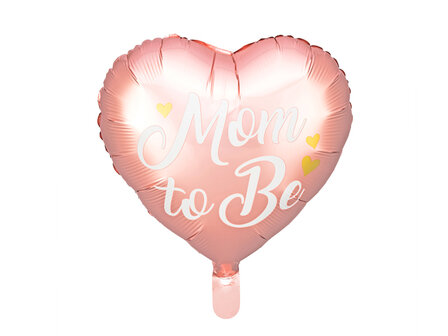 Ballon alu coeur rose &#039;&#039; Mom to be&#039;&#039;