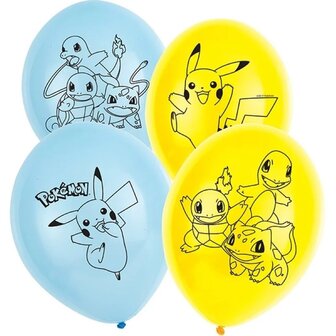 6 Ballons latex Pokemon