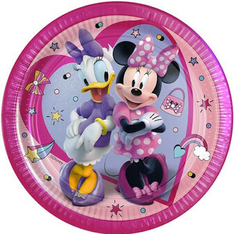 Assiettes Minnie Mouse rose 