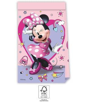 4 Sachets cadeaux en papier Minnie PINK