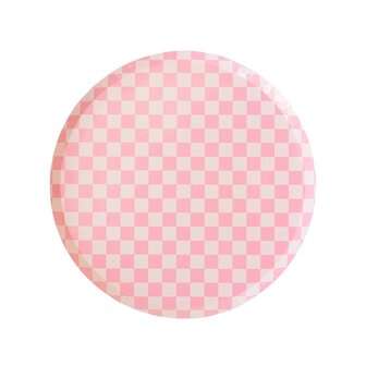 Assiettes Damier Rose