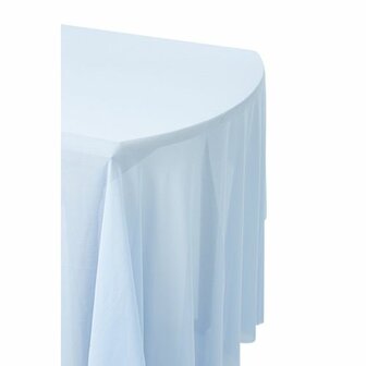 Nappe Mousseline de Soie Effilochee Ciel 1.45 x 2.40 m lavable