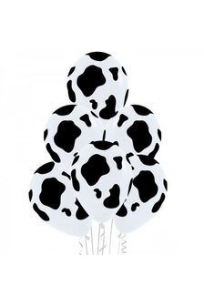 12 ballons en latex Vache de 30 cm 