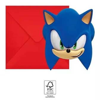 6 Invitations Sonic