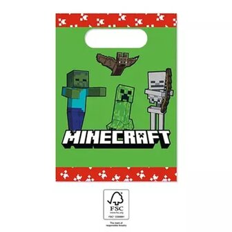 Sachets cadeaux en papier Minecraft