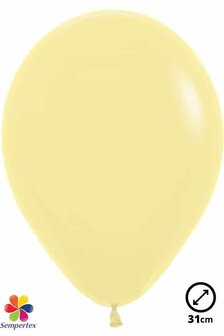 50 ballons latex &#039;&#039;Pastel Yellow&#039;&#039; 31 cm 