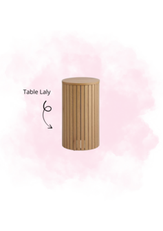 Petite table podium &#039;&#039;LALY&#039;&#039; en bois &agrave; louer