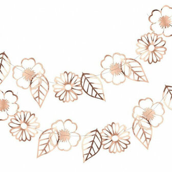 Guirlande de fleurs rose gold