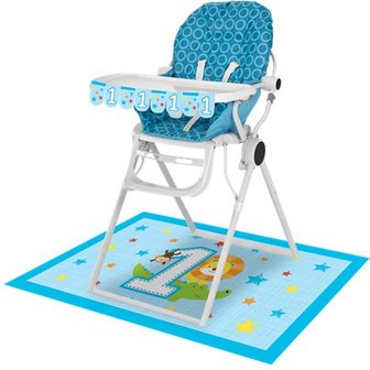 Kit pour chaise 1 an lion bleu