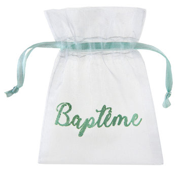 Sachets bapt&ecirc;me vert menthe