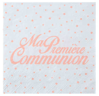 Serviettes communion corail