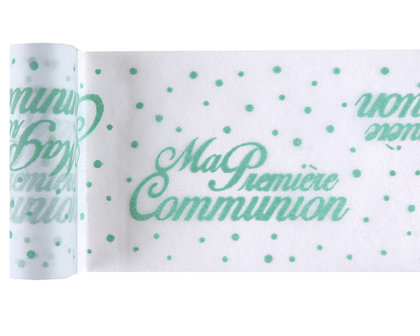 Chemin de table communion vert menthe