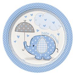 Petites assiettes &eacute;l&eacute;phant bleu