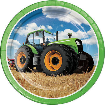 Assiettes tracteur vert