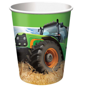 Gobelets tracteur vert