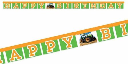 Guirlande happy birthday tracteur