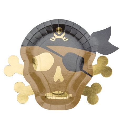 Assiettes pirate kraft chic