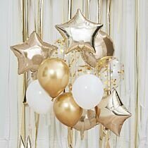 Bouquet de ballons gold mix