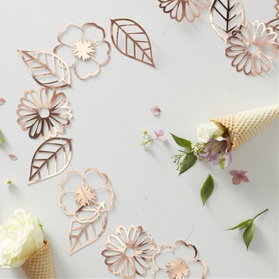 Guirlande de fleurs rose gold