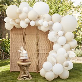 Kit arche de ballons bleu,or et blanc – Deco en Folie