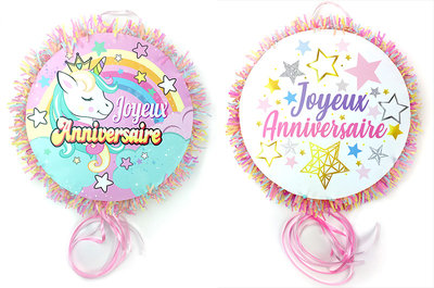 Pinata Licorne Joyeux Anniversaire Magic Cake Party